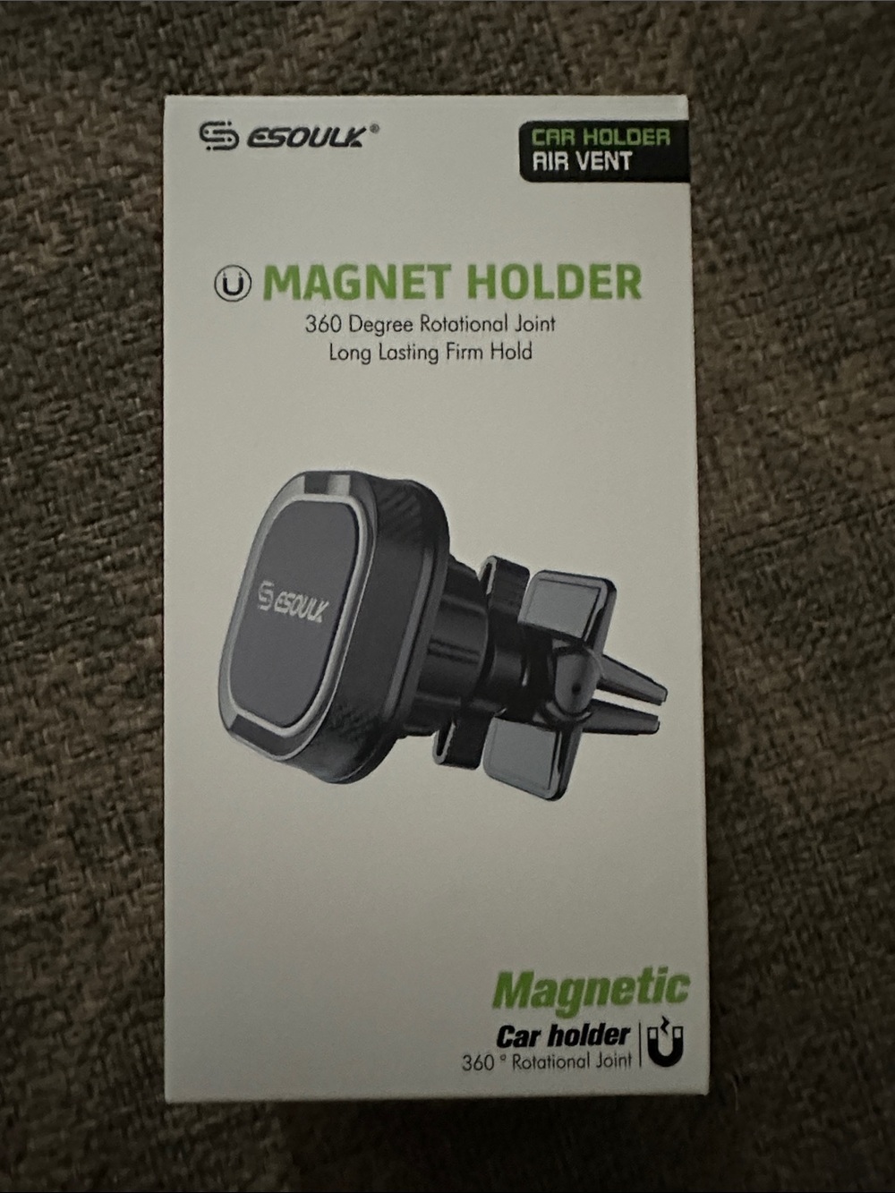 Black Magnetic Car Phone Holder for Air Vent